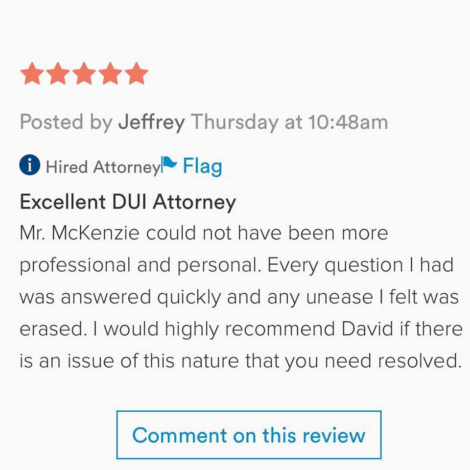 excellent DUI review