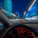 car speeding at night