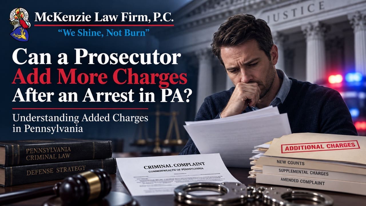 Can a Prosecutor Add More Charges After an Arrest in PA?